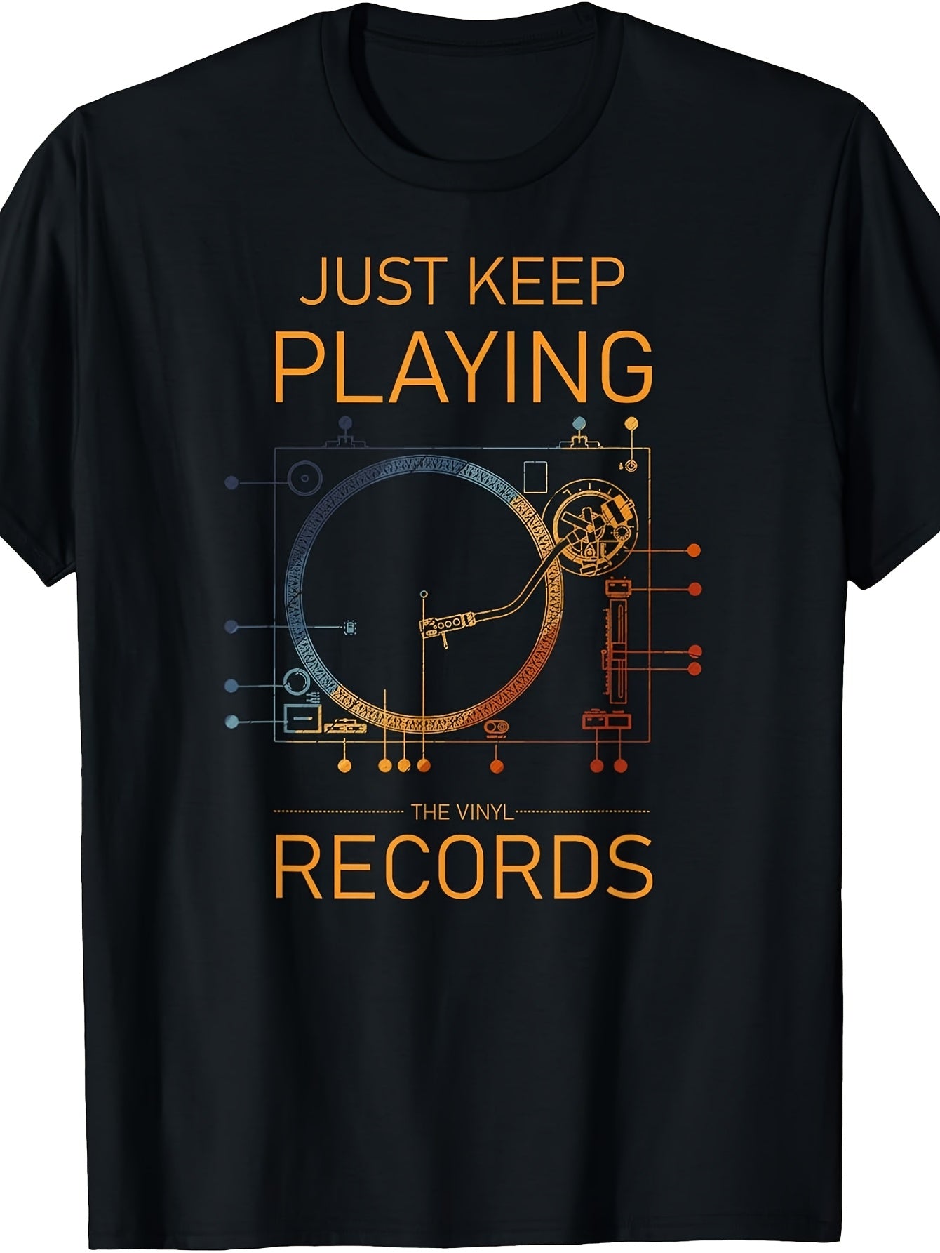 Vinyl Record Player Drawing Diagram LP Records 33 45 78 Rpm T-Shirt