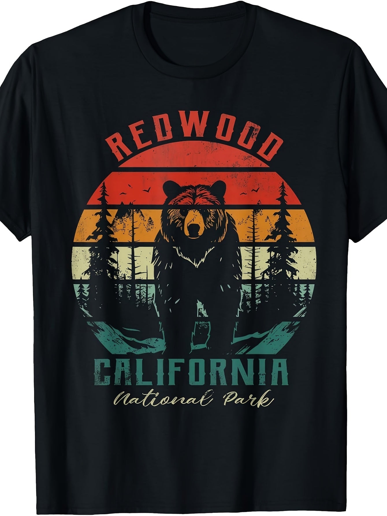 Retro Vintage Redwood National Park for Hiking Camping T-Shirt
