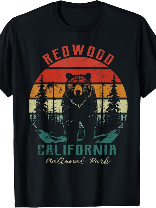Retro Vintage Redwood National Park for Hiking Camping T-Shirt