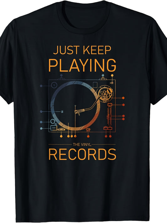 Vinyl Record Player Drawing Diagram LP Records 33 45 78 Rpm T-Shirt