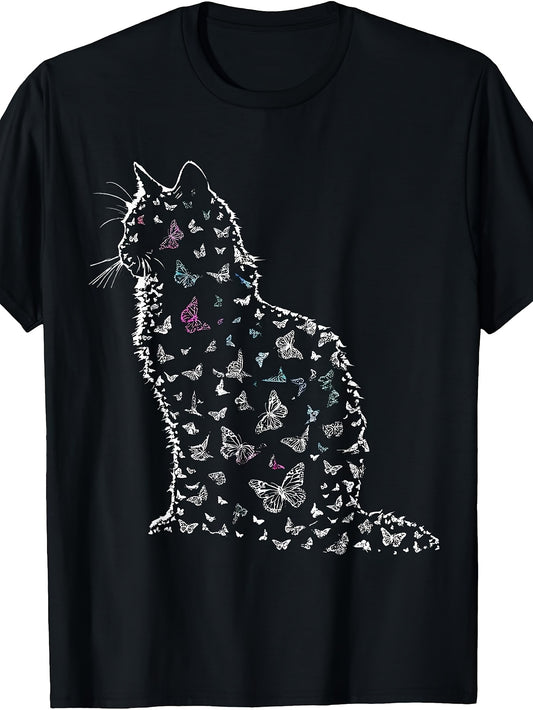 Butterfly Graphic Ragdoll Cat Lover T-Shirt