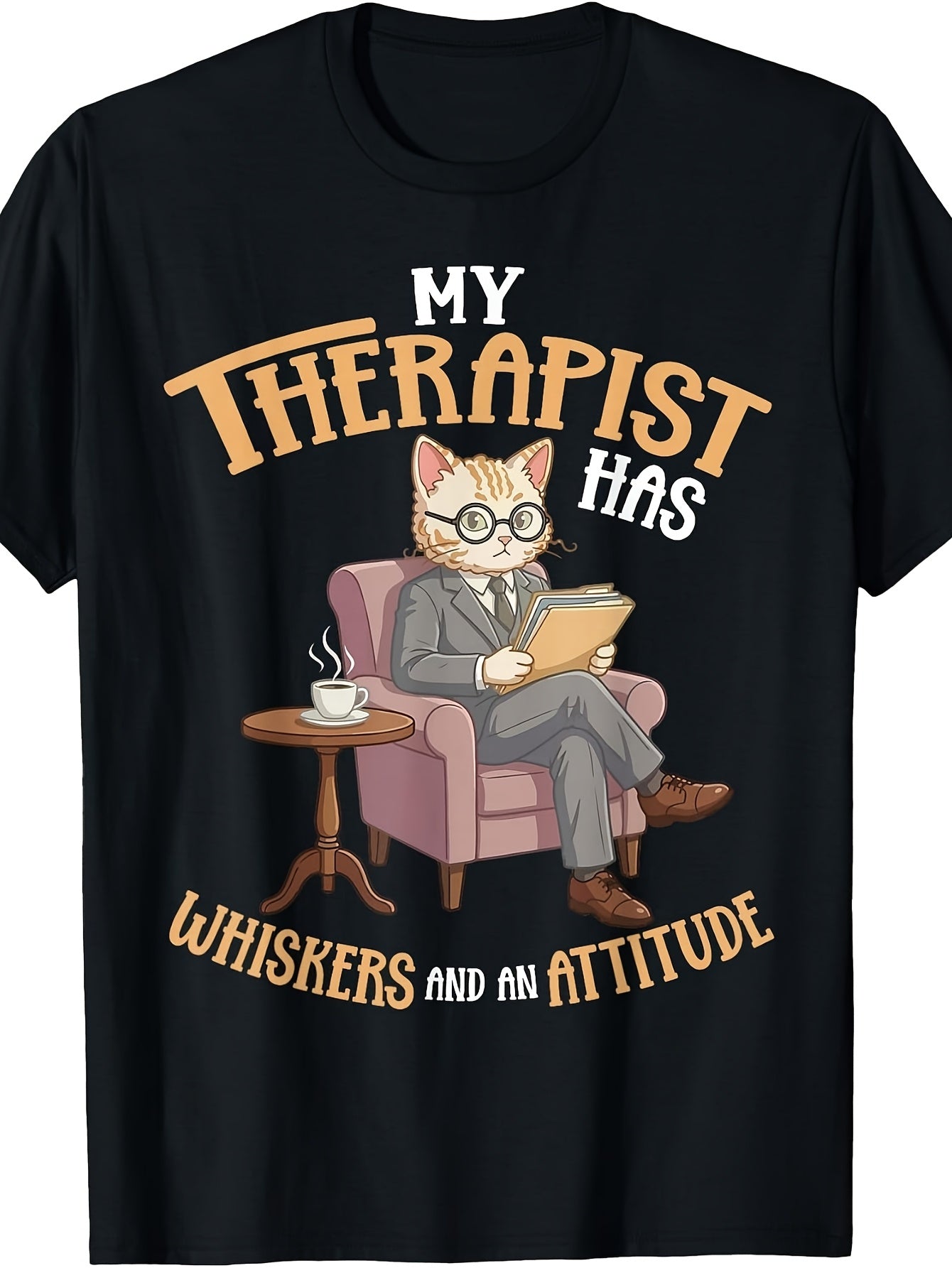 My Therapist Has Whiskers And an Attitude Selkirk Rex Cat T-Shirt