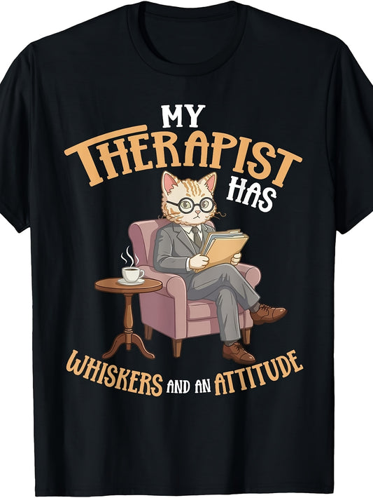 My Therapist Has Whiskers And an Attitude Selkirk Rex Cat T-Shirt