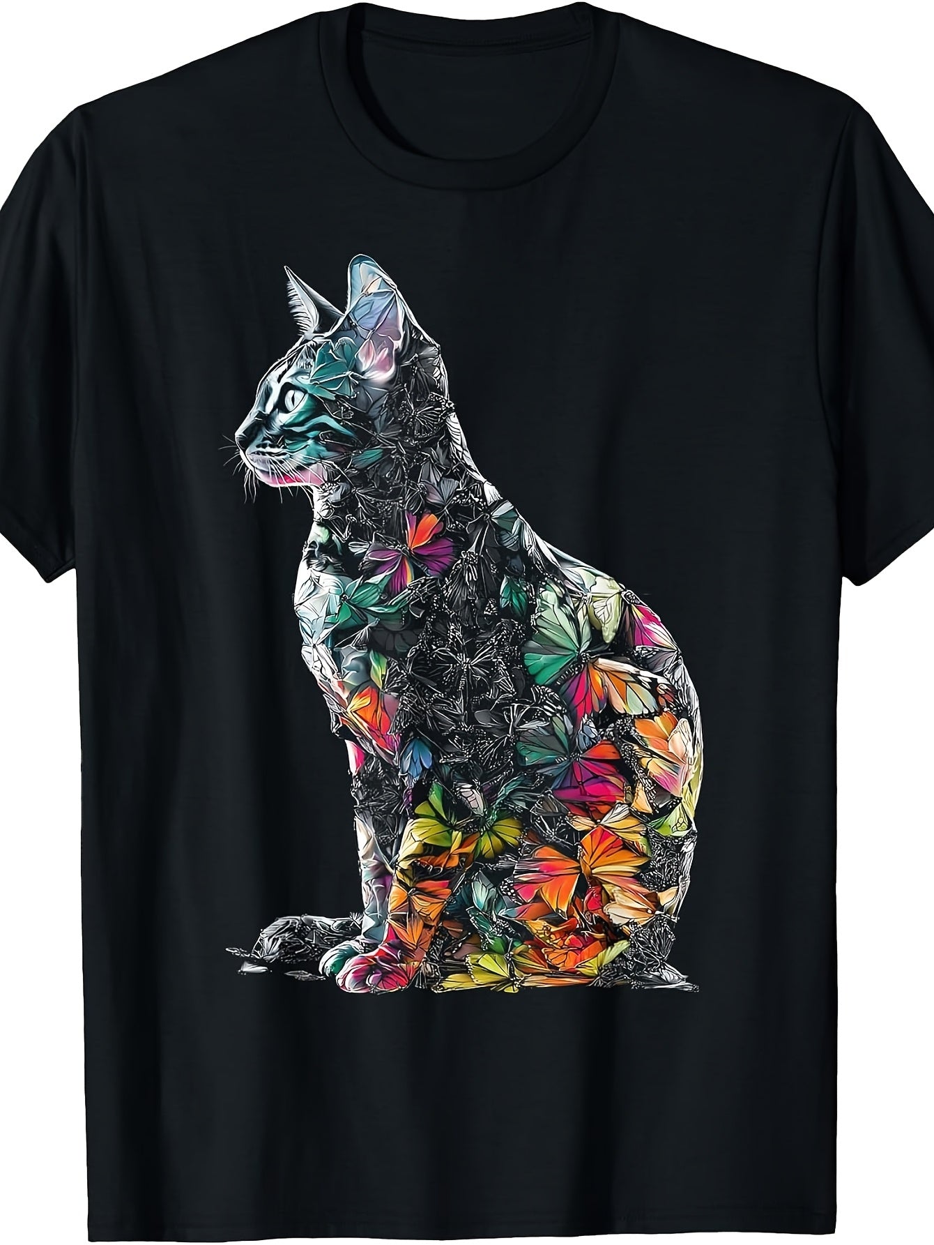Bengal Cat Kawaii Design Butterfly T-Shirt
